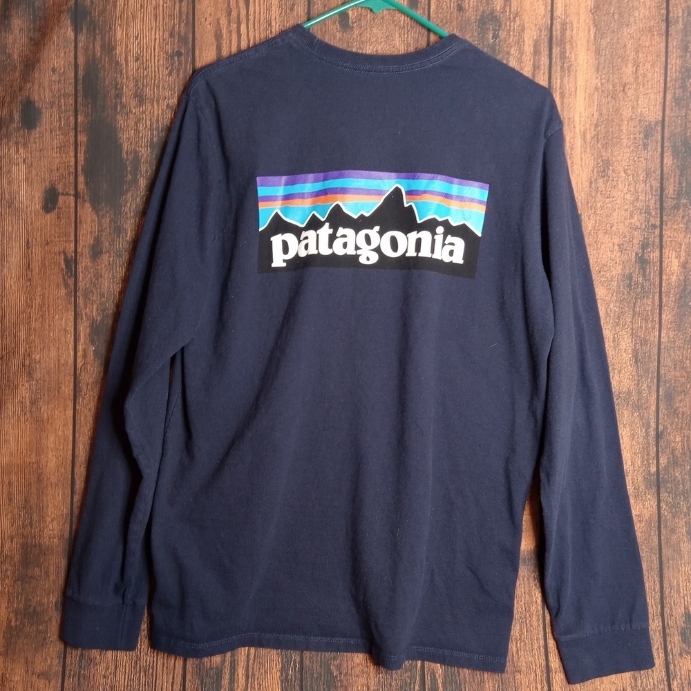 Patagonia Men's Responsibill-Tee Long Sleeve T-Shirt Size Medium Blue - Picture 2 of 5